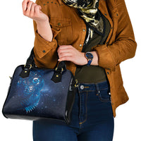 Aotearoa New Zealand New Year Shoulder Handbag Tribal Koru Tattoo Blue Galaxy Maori Silver Fern