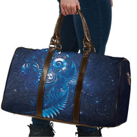 Aotearoa New Zealand New Year Travel Bag Tribal Koru Tattoo Blue Galaxy Maori Silver Fern