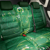 Aotearoa New Zealand New Year Back Car Seat Cover Tribal Koru Tattoo Green Galaxy Maori Silver Fern