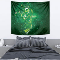 Aotearoa New Zealand New Year Tapestry Tribal Koru Tattoo Green Galaxy Maori Silver Fern