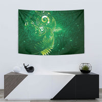 Aotearoa New Zealand New Year Tapestry Tribal Koru Tattoo Green Galaxy Maori Silver Fern