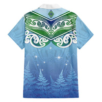 Aotearoa New Zealand New Year Family Matching Puletasi and Hawaiian Shirt Maori Motifs with Silver Fern and Matariki Stars LT03 - Polynesian Pride
