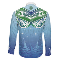 Aotearoa New Zealand New Year Family Matching Puletasi and Hawaiian Shirt Maori Motifs with Silver Fern and Matariki Stars LT03 - Polynesian Pride