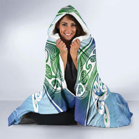 Aotearoa New Zealand New Year Hooded Blanket Maori Motifs with Silver Fern and Matariki Stars