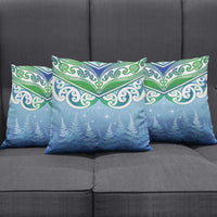 Aotearoa New Zealand New Year Pillow Cover Maori Motifs with Silver Fern and Matariki Stars