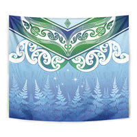 Aotearoa New Zealand New Year Tapestry Maori Motifs with Silver Fern and Matariki Stars