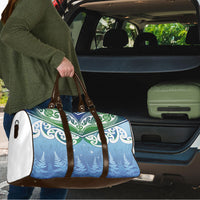 Aotearoa New Zealand New Year Travel Bag Maori Motifs with Silver Fern and Matariki Stars
