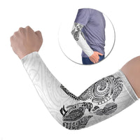 Aotearoa Moko Tribal Tattoo Arm Sleeves New Zealand Maori Penguin and Fantail White Color