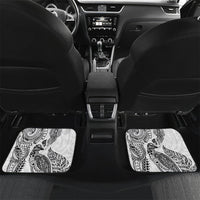 Aotearoa Moko Tribal Tattoo Car Mats New Zealand Maori Penguin and Fantail White Color