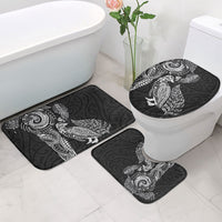 Aotearoa Moko Tribal Tattoo Bathroom Set New Zealand Maori Penguin and Fantail Black Color