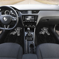 Aotearoa Moko Tribal Tattoo Car Mats New Zealand Maori Penguin and Fantail Black Color