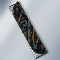 Aotearoa Moko Tribal Tattoo Auto Sun Shade New Zealand Maori Penguin and Fantail Paua Shell Style