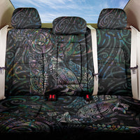 Aotearoa Moko Tribal Tattoo Back Car Seat Cover New Zealand Maori Penguin and Fantail Paua Shell Style