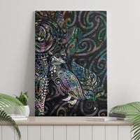 Aotearoa Moko Tribal Tattoo Canvas Wall Art New Zealand Maori Penguin and Fantail Paua Shell Style LT03 - Polynesian Pride