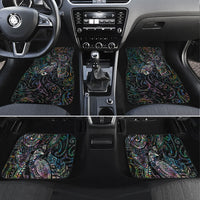 Aotearoa Moko Tribal Tattoo Car Mats New Zealand Maori Penguin and Fantail Paua Shell Style LT03 Set 4pcs Multicolor - Polynesian Pride