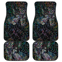 Aotearoa Moko Tribal Tattoo Car Mats New Zealand Maori Penguin and Fantail Paua Shell Style LT03 - Polynesian Pride