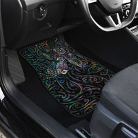 Aotearoa Moko Tribal Tattoo Car Mats New Zealand Maori Penguin and Fantail Paua Shell Style LT03 - Polynesian Pride