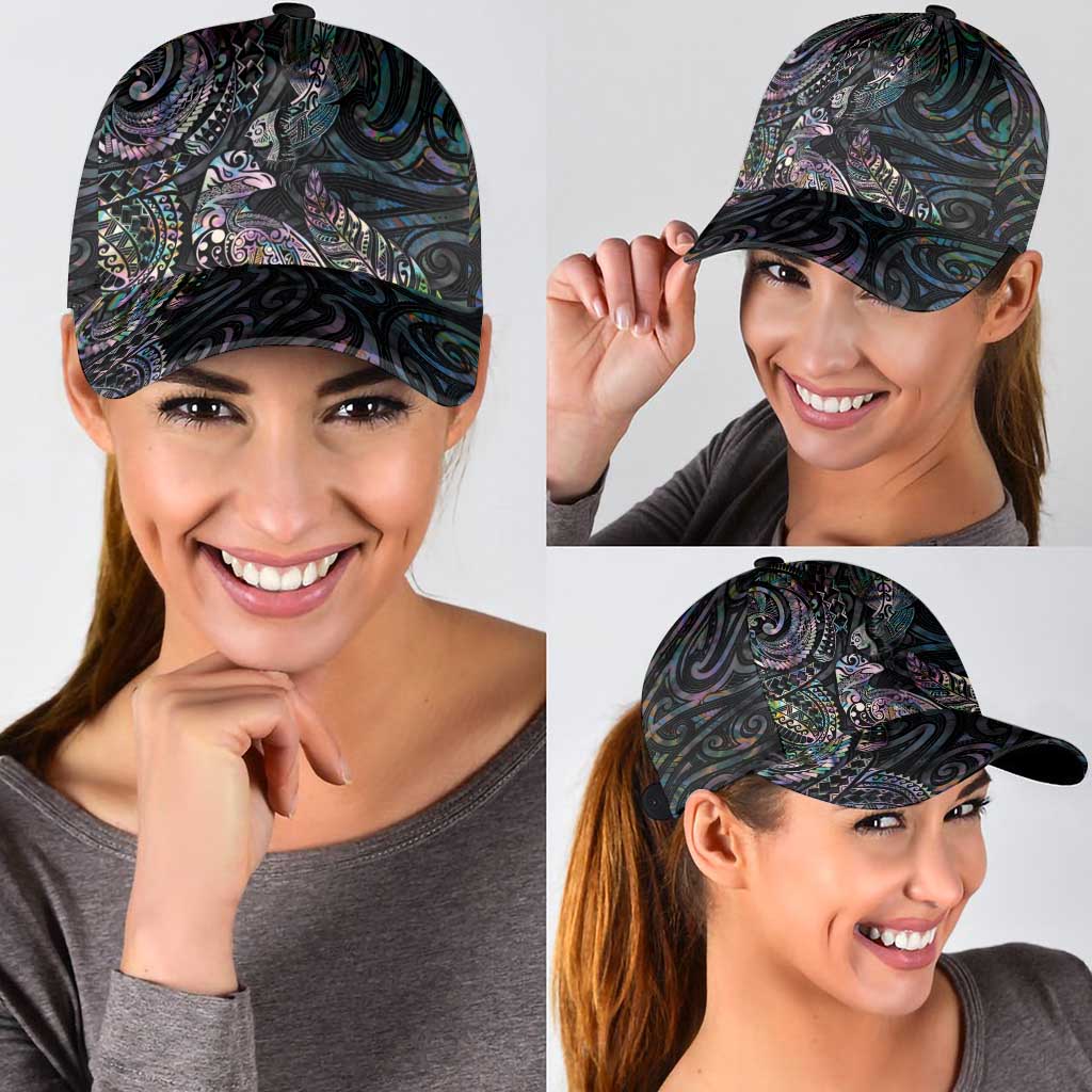 Aotearoa Moko Tribal Tattoo Classic Cap New Zealand Maori Penguin and Fantail Paua Shell Style