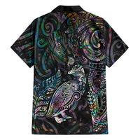 Aotearoa Moko Tribal Tattoo Family Matching Summer Maxi Dress and Hawaiian Shirt New Zealand Maori Penguin and Fantail Paua Shell Style LT03 - Polynesian Pride