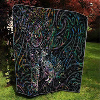 Aotearoa Moko Tribal Tattoo Quilt New Zealand Maori Penguin and Fantail Paua Shell Style LT03 - Polynesian Pride