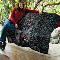 Aotearoa Moko Tribal Tattoo Quilt New Zealand Maori Penguin and Fantail Paua Shell Style LT03 - Polynesian Pride
