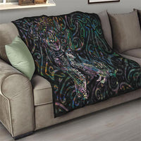 Aotearoa Moko Tribal Tattoo Quilt New Zealand Maori Penguin and Fantail Paua Shell Style LT03 - Polynesian Pride