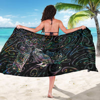 Aotearoa Moko Tribal Tattoo Sarong New Zealand Maori Penguin and Fantail Paua Shell Style LT03 - Polynesian Pride