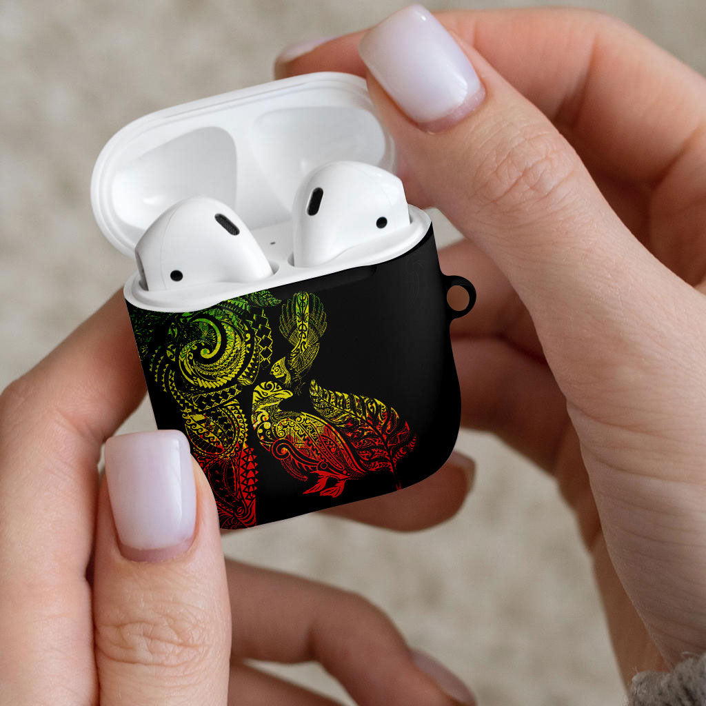 Aotearoa Moko Tribal Tattoo AirPods Case New Zealand Maori Penguin and Fantail Reggae Style