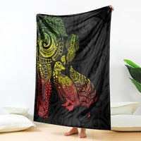 Aotearoa Moko Tribal Tattoo Blanket New Zealand Maori Penguin and Fantail Reggae Style LT03 - Polynesian Pride