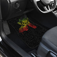 Aotearoa Moko Tribal Tattoo Car Mats New Zealand Maori Penguin and Fantail Reggae Style