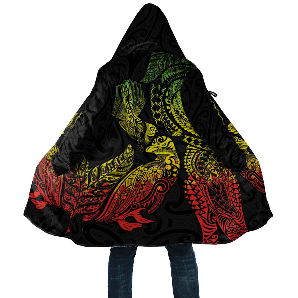 Aotearoa Moko Tribal Tattoo Cloak New Zealand Maori Penguin and Fantail Reggae Style