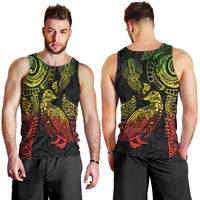 Aotearoa Moko Tribal Tattoo Men Tank Top New Zealand Maori Penguin and Fantail Reggae Style