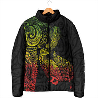 Aotearoa Moko Tribal Tattoo Padded Jacket New Zealand Maori Penguin and Fantail Reggae Style