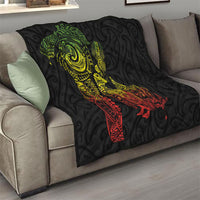 Aotearoa Moko Tribal Tattoo Quilt New Zealand Maori Penguin and Fantail Reggae Style