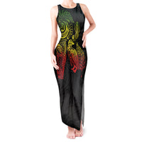Aotearoa Moko Tribal Tattoo Tank Maxi Dress New Zealand Maori Penguin and Fantail Reggae Style