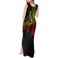 Aotearoa Moko Tribal Tattoo Tank Maxi Dress New Zealand Maori Penguin and Fantail Reggae Style