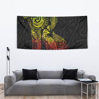 Aotearoa Moko Tribal Tattoo Tapestry New Zealand Maori Penguin and Fantail Reggae Style