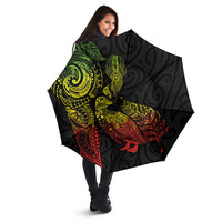 Aotearoa Moko Tribal Tattoo Umbrella New Zealand Maori Penguin and Fantail Reggae Style