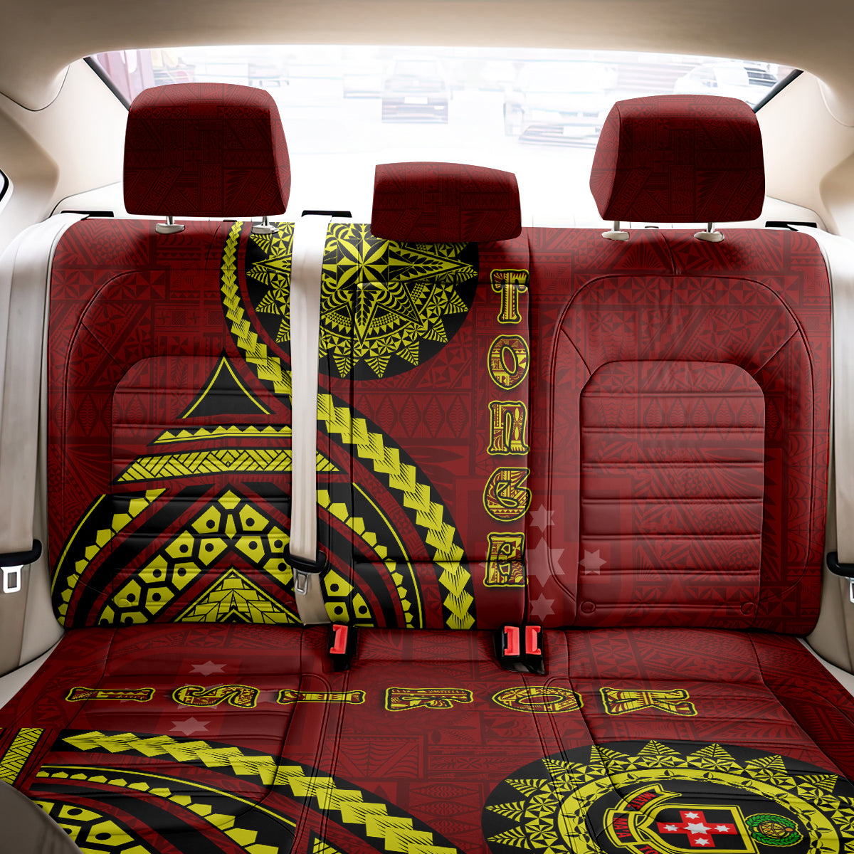 Kolisi Tonga Atele Back Car Seat Cover Ngatu and Polynesian Pattern