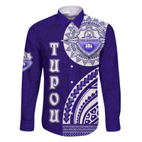 Tupou College Toloa Family Matching Long Sleeve Bodycon Dress and Hawaiian Shirt Ngatu and Polynesian Pattern