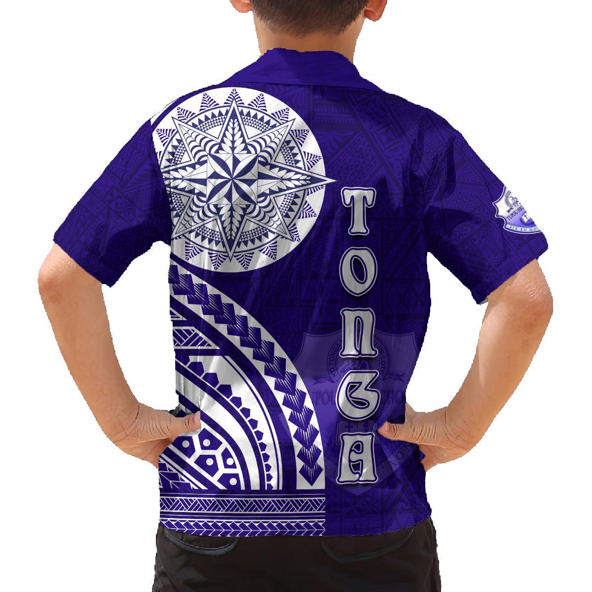 Tupou College Toloa Family Matching Puletasi and Hawaiian Shirt Ngatu and Polynesian Pattern