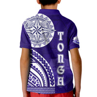 Tupou College Toloa Kid Polo Shirt Ngatu and Polynesian Pattern