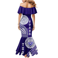 Tupou College Toloa Mermaid Dress Ngatu and Polynesian Pattern