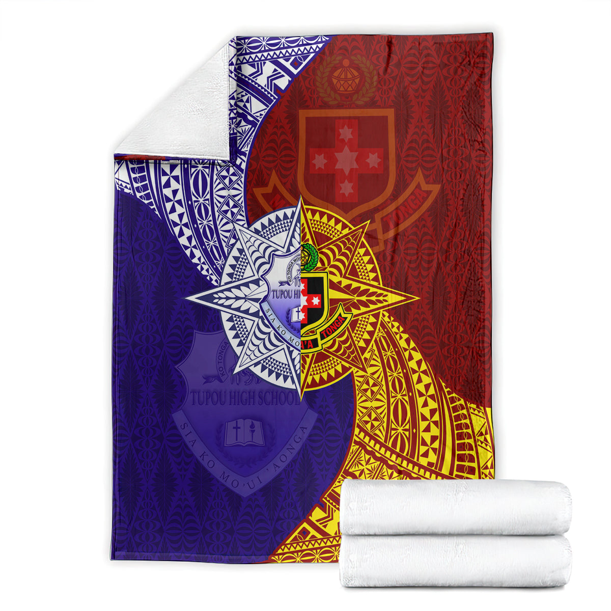 Kolisi Tonga Atele and Tupou College Toloa Blanket Ngatu and Polynesian Spiral Pattern