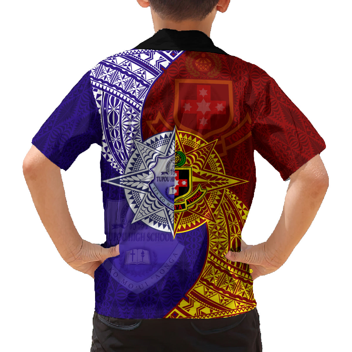 Kolisi Tonga Atele and Tupou College Toloa Family Matching Tank Maxi Dress and Hawaiian Shirt Ngatu and Polynesian Spiral Pattern