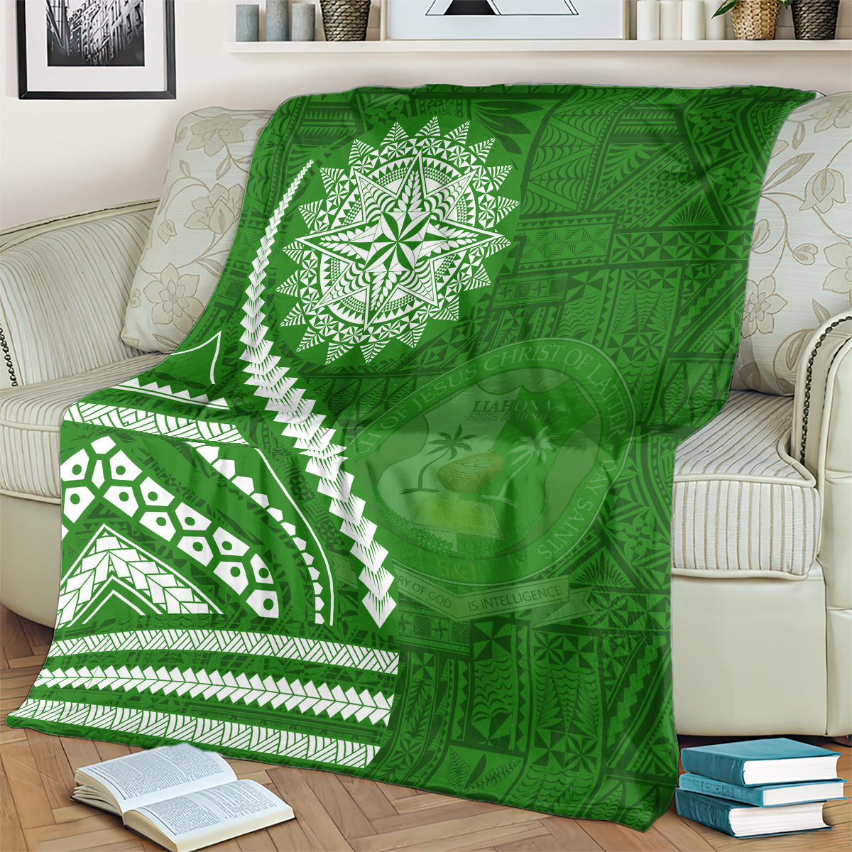 Liahona High School Blanket Ngatu and Polynesian Pattern