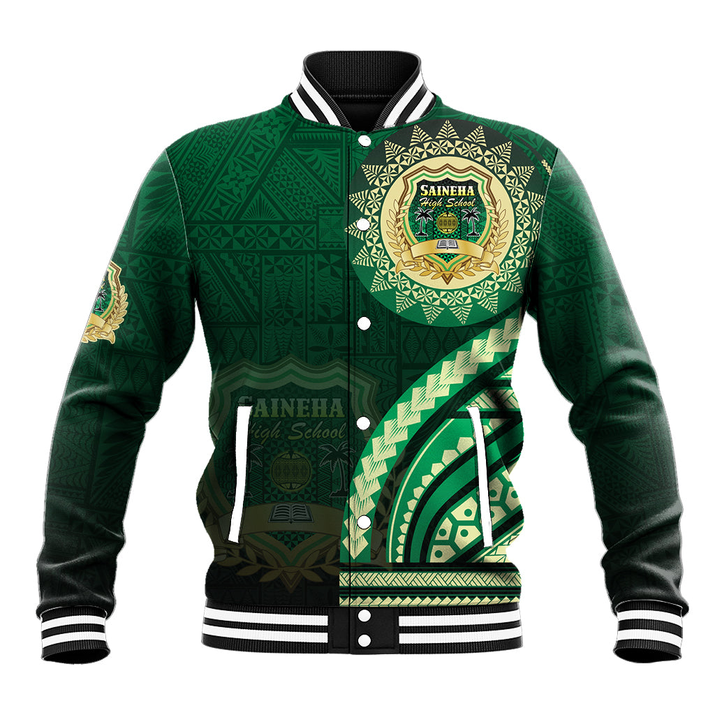 Saineha High School Baseball Jacket Ngatu and Polynesian Pattern