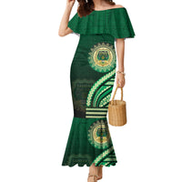 Saineha High School Family Matching Mermaid Dress and Hawaiian Shirt Ngatu and Polynesian Pattern