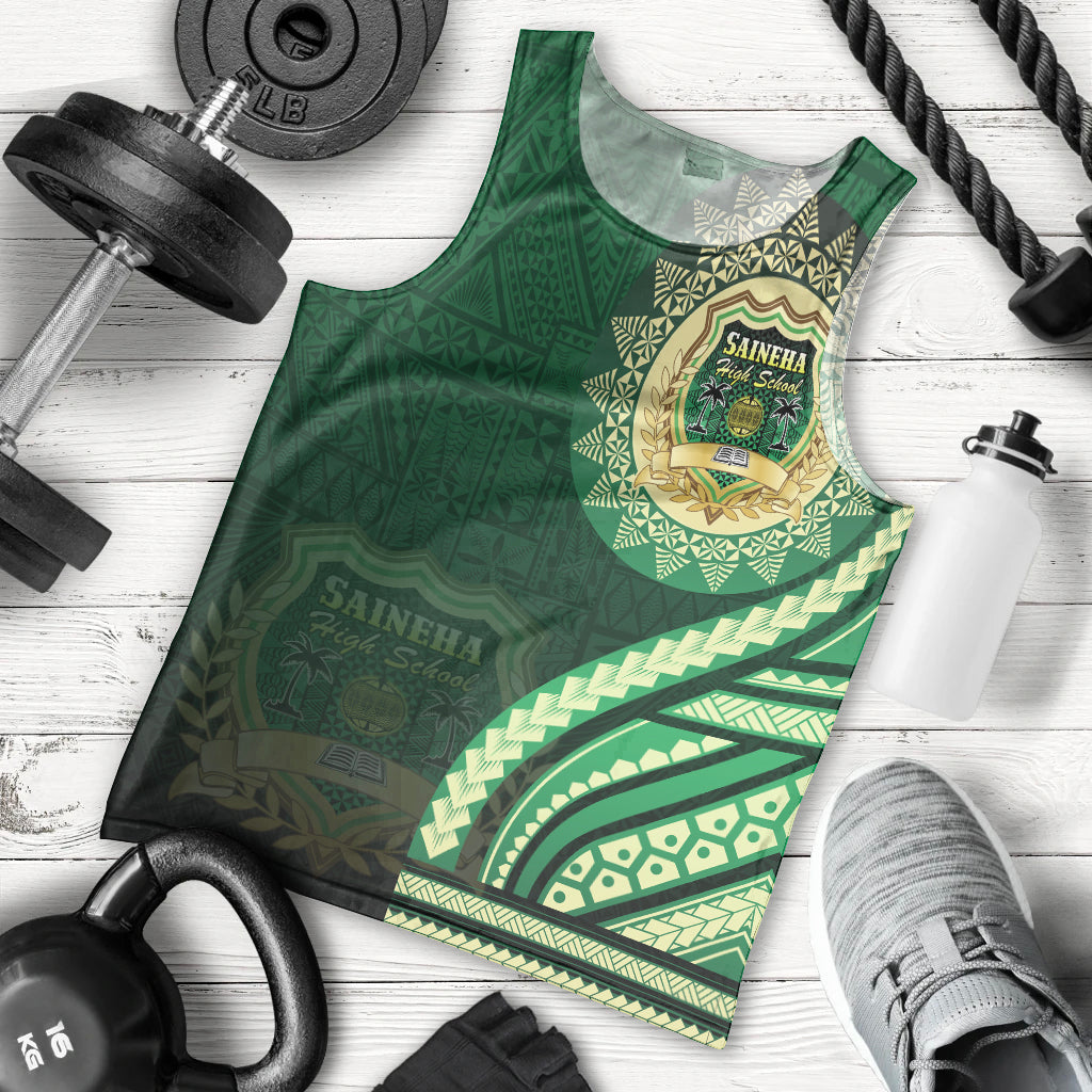 Saineha High School Men Tank Top Ngatu and Polynesian Pattern