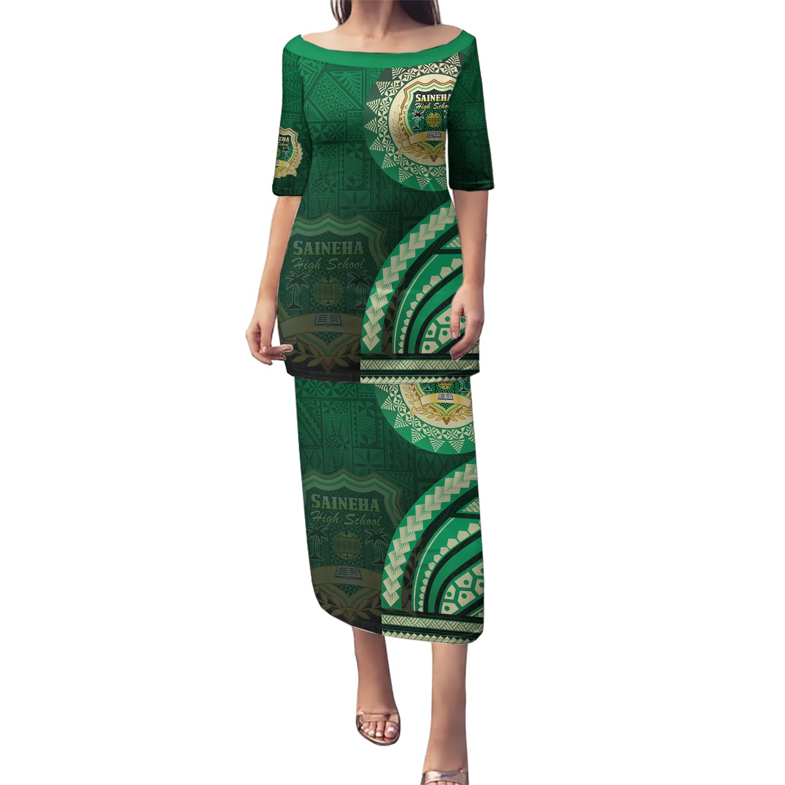 Saineha High School Puletasi Ngatu and Polynesian Pattern